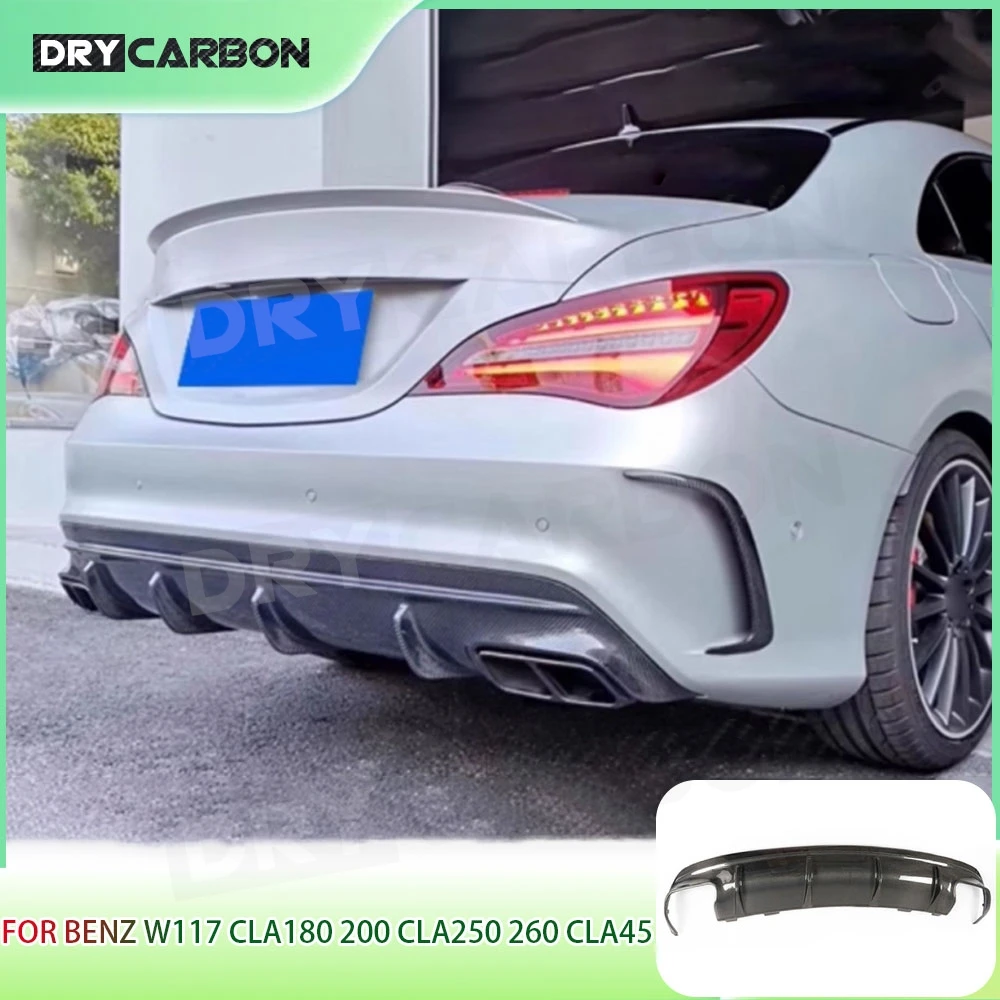 

Carbon Fiber Rear Bumper Lip Diffuser For Benz CLA Class W117 CLA180 200 CLA250 260 CLA45 2016-2018 FRP Body Kits PP