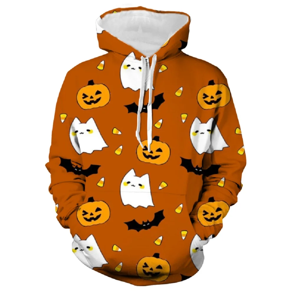 Halloween pakaian wanita trendi Harajuku, baju Hoodie serut kasual anak-anak, pakaian trendi, motif 3D, Mickey Minnie, baru, musim semi, 2024