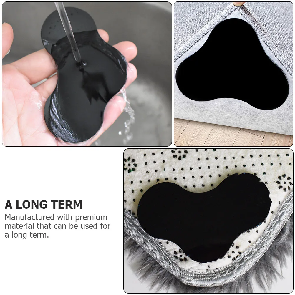 

10 Pcs Fixture Carpet Anti-slip Stickers White Rug Polymer Pu ( ) Cushion Fixing