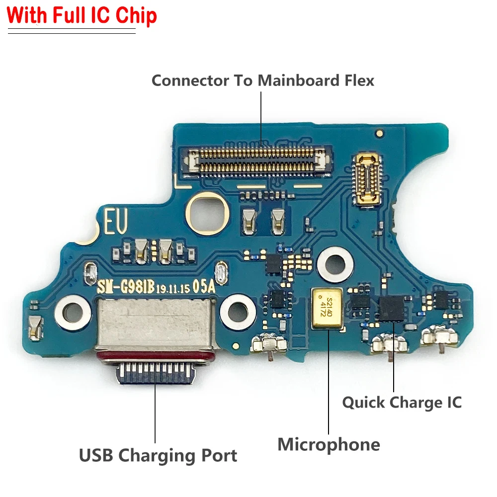 USB Charging Port Microphone Dock Connector Board Flex Cable For Samsung S20 Plus Ultra G986B G988B G981B Repair Parts