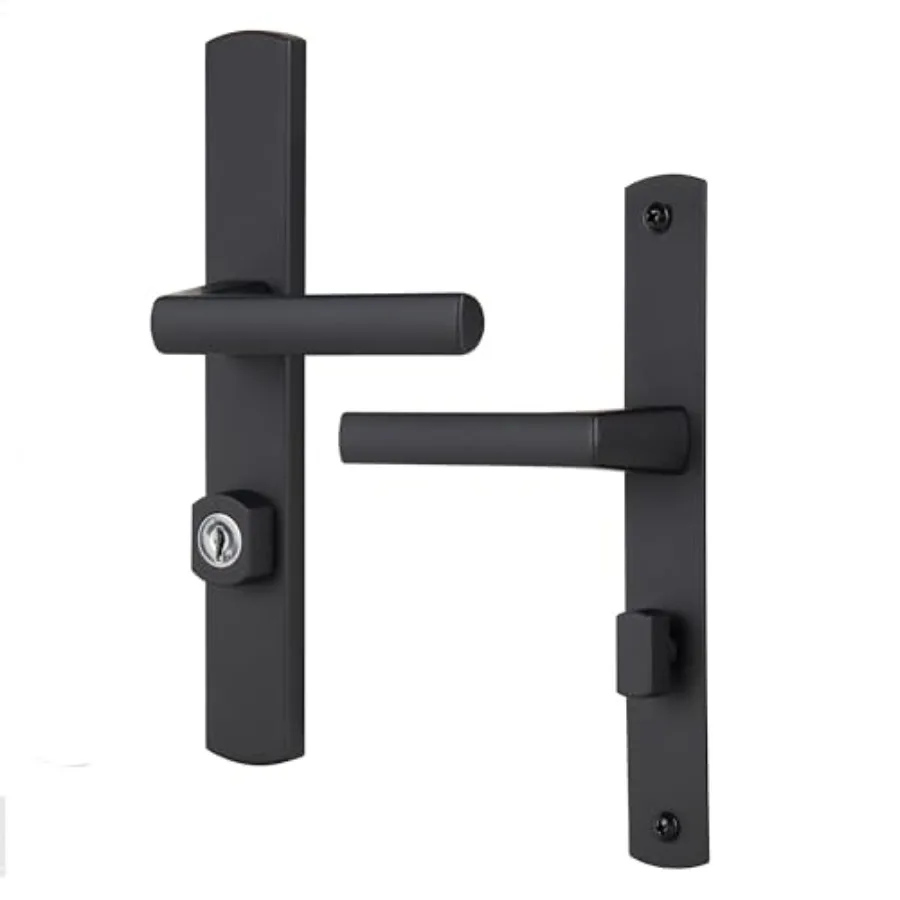 

Mortise Keyed Lever Mount Latch with Deadbolt for Screen and Storm Doors, Matte Modern