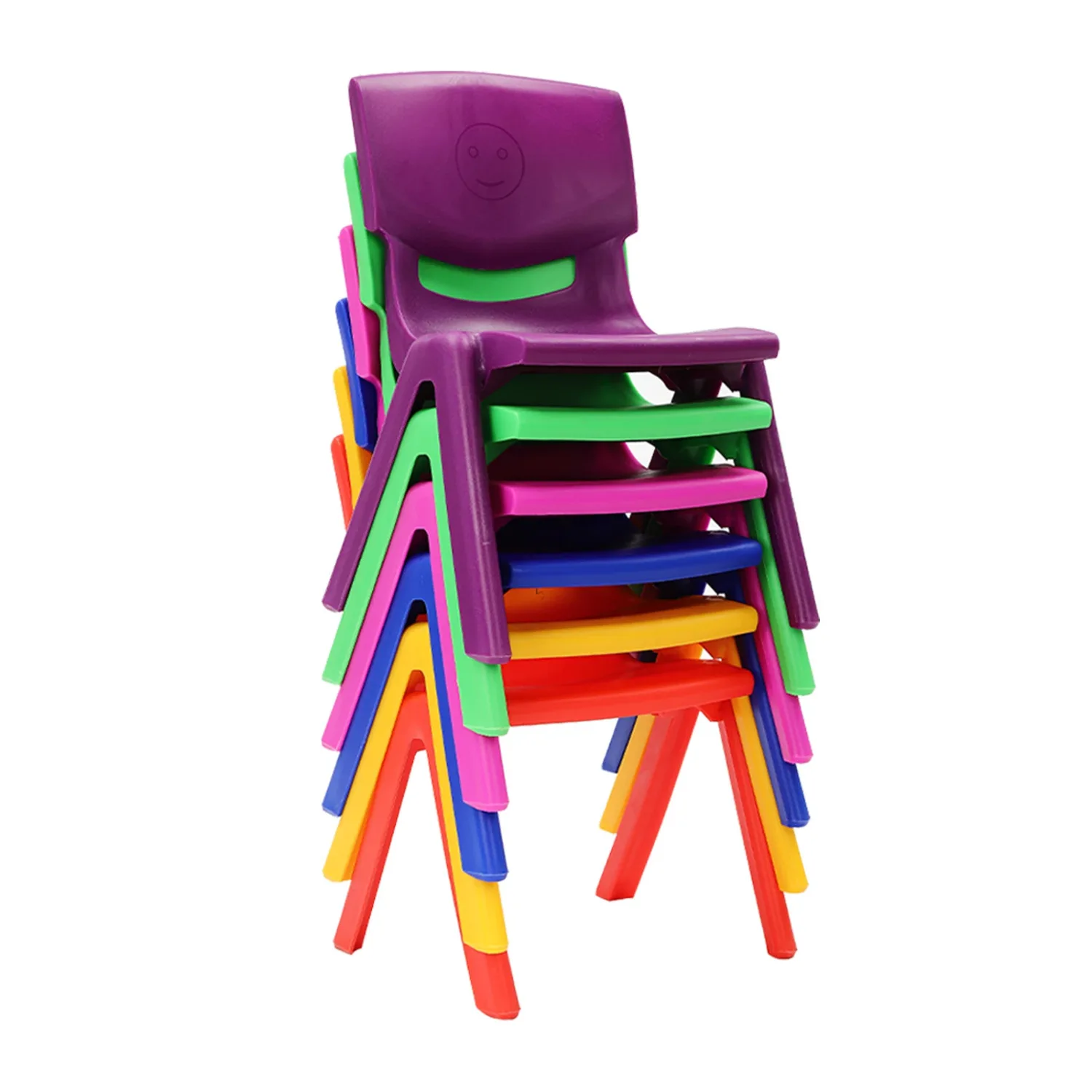 

6Pcs Colorful Stackable Kids Plastic Stack Chairs with 11.02in Seat High,Plastic Classrooms Chairs for School, Max. Load 220.5lb