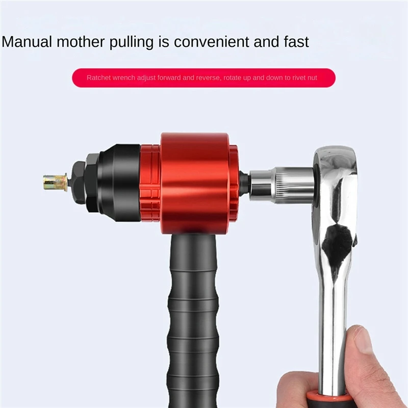 Rivet Nut Tool Set Riveting M3 Cordless Rivet Drill Electric Adapter Insert Nut Tool with Wrench Socket