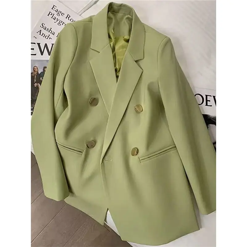 

Avocado Style Women's Suit Jacket Casual Elegant Spring Autumn Top Ladies Fashionable Polyester Long Sleeve Pure Color