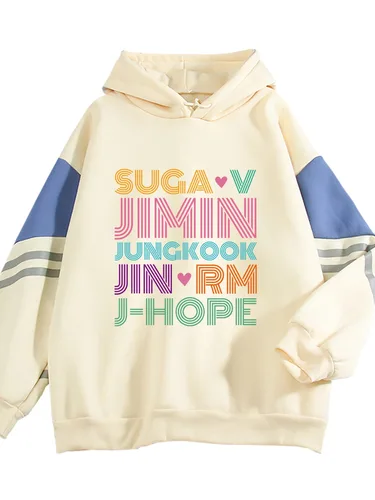 Imagen 2 del producto 2025 caliente JIMIN JUNG KOOK J-HOPE JIN SUGA V RM sudaderas con capucha hombres/mujeres moda Kpop Sudadera con capucha JIMIN Kpop ropa