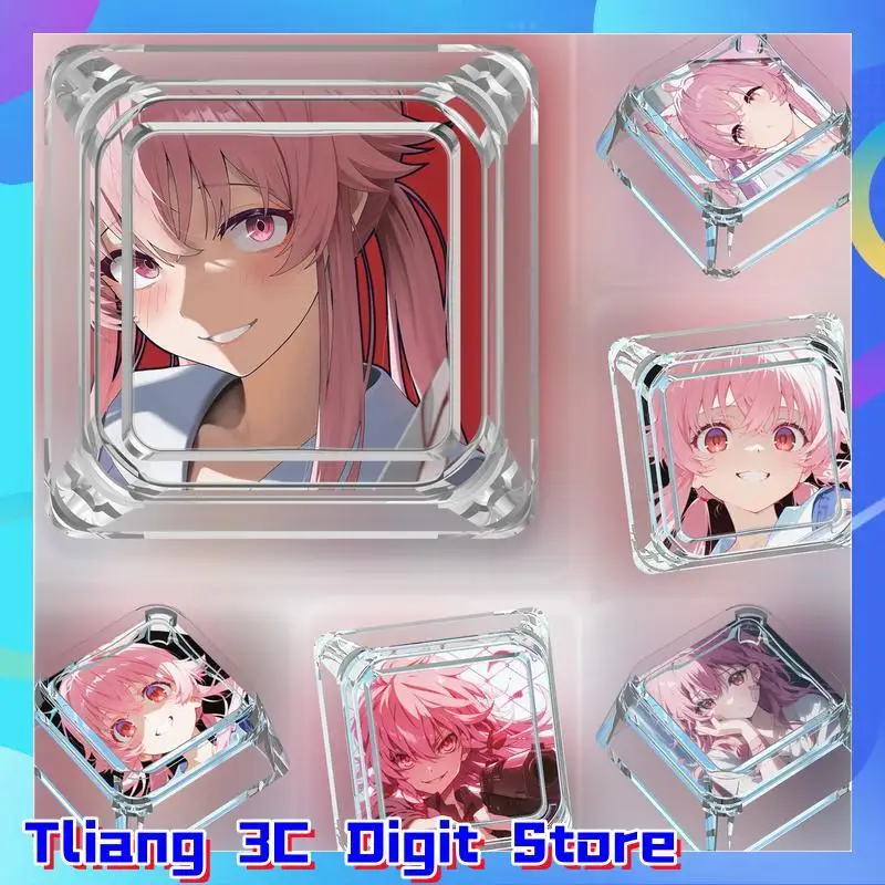 

Yuno Gasai Theme Keycap Transparent Mechanical Keyboard Single ESC key PC Gaming Keyboard Accessori Collections Gift Keycap