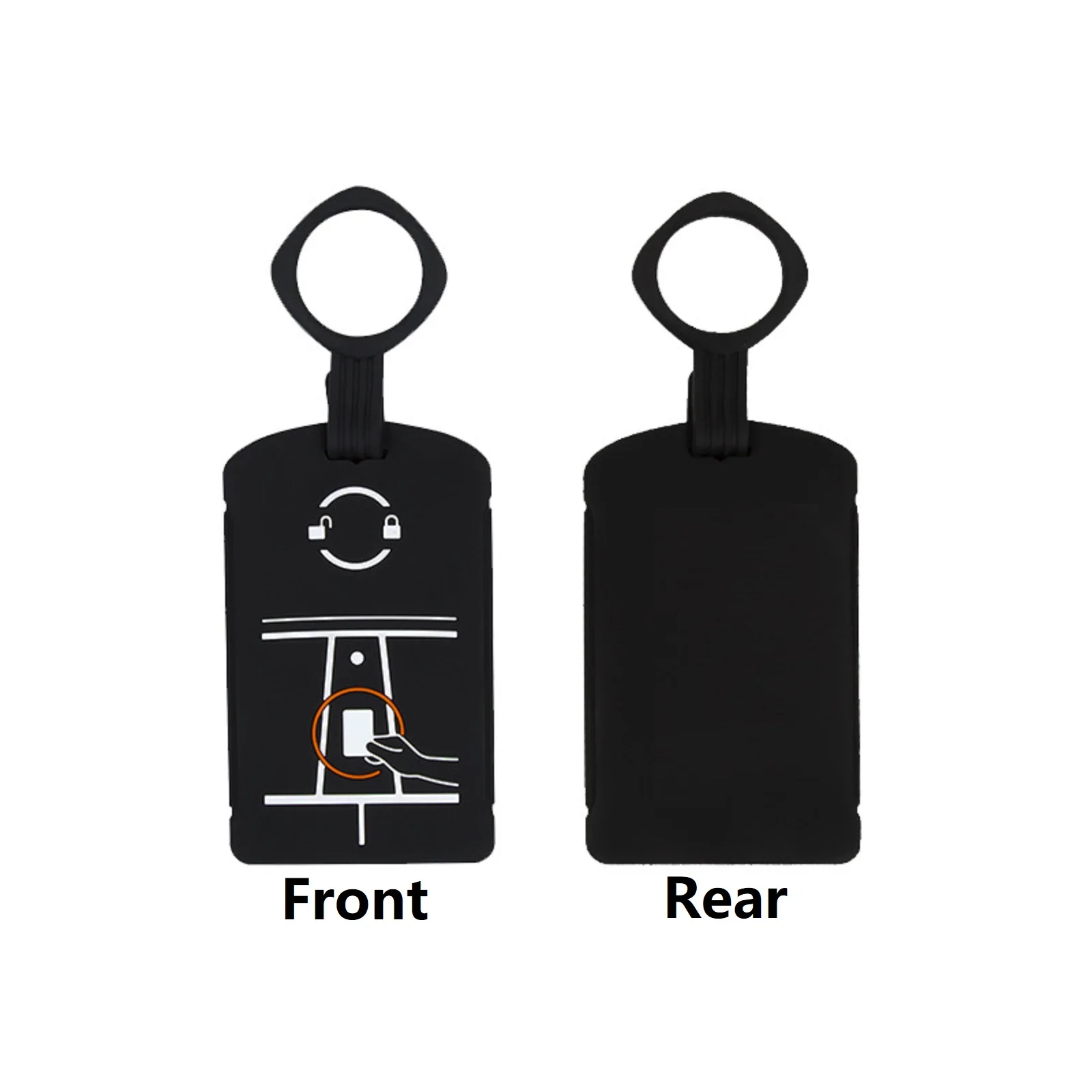 1Pc For Tesla Model 3 Y Key Card Case Cover Silicone Car Key Card Holder Protector Cover Key Ring For Tesla Key Card Accessories