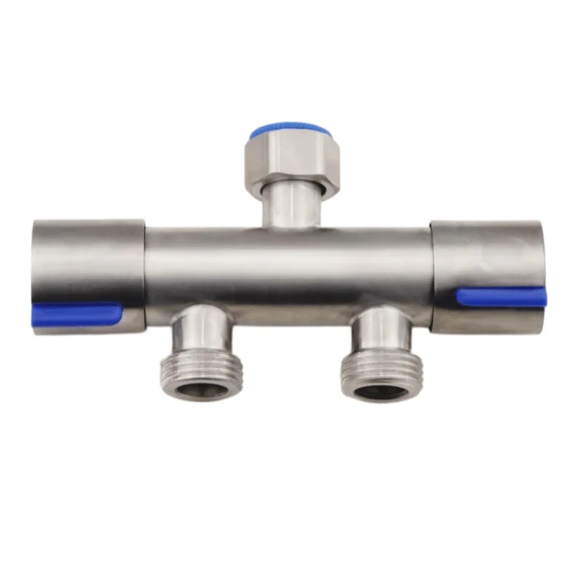 304 Stainless Steel Washing Machine Faucet Double Use Bibcock Laundry Mop Pool Tap Dual Handles Washing Machine Taps Angle Valve
