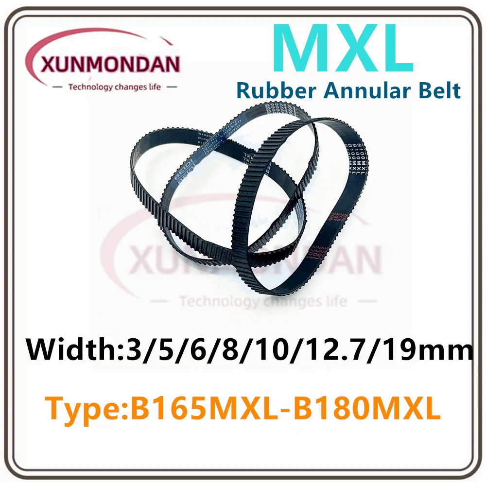 MXL High torqueTiming Belt B165B166B167B168B169 B170 B171 B173 B174 B175 B177 B180 Width 3/5/6/10/19mm For 3D Printer Drive Belt