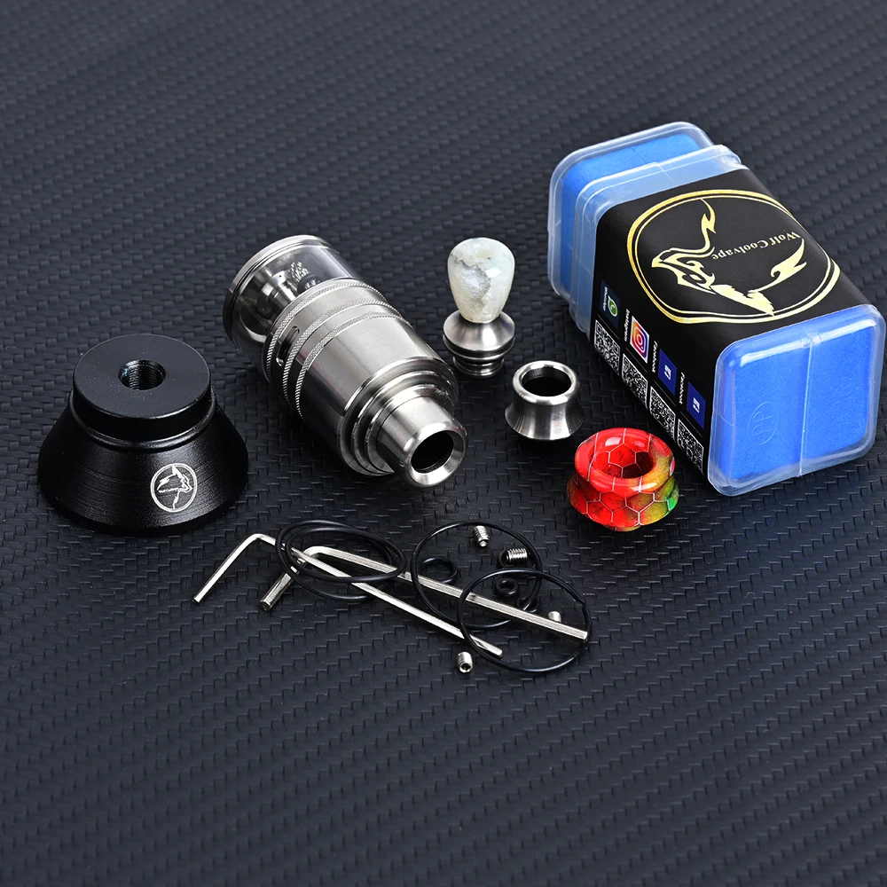 Wolfcoolvape Taifun GX Style RDTA Rebuildable Dripping Tank Atomizer 316SS + Glass 4.0ml 23mm atomizer do e-papierosa