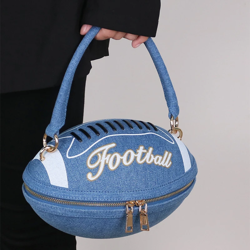 

Football-shaped Messenger Bag Creative Niche Interesting Fashionable Versatile Suitable Commit Party Can Single-shoulder Handbag