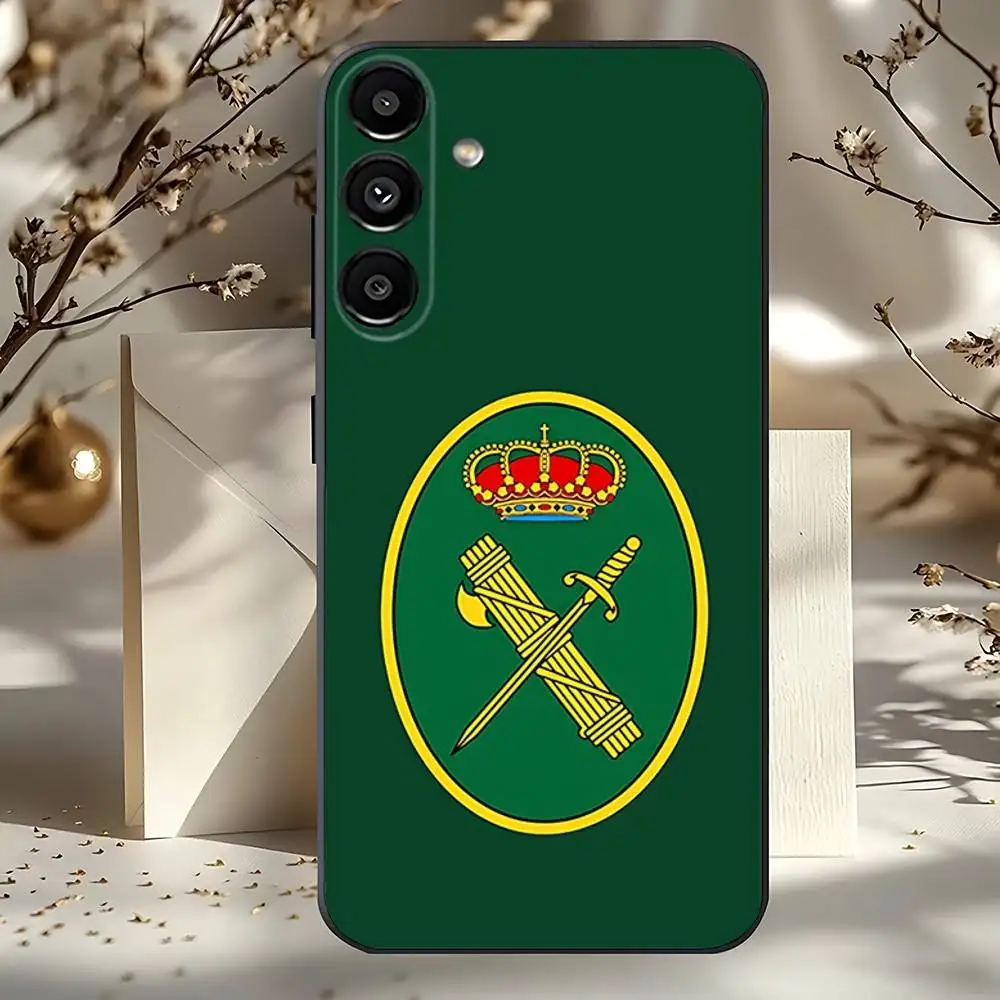 Флаг Испании, Гражданская гвардия Испании для Samsung Galaxy A73,52,32,71,41,53,31,72,22,5G,J7,Note,8,9 Мягкий черный пылезащитный чехол