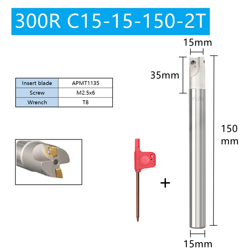 Bap 300R Frees Bar Cnc Bewerkingscentrum 1135 Tool Post Carbide Draaibank Tool APMT1135 Tool Bar Holder Frezen Ruwe 10, 12, 16, 18, 20, 24, 25, 32 mm hard metalen mes