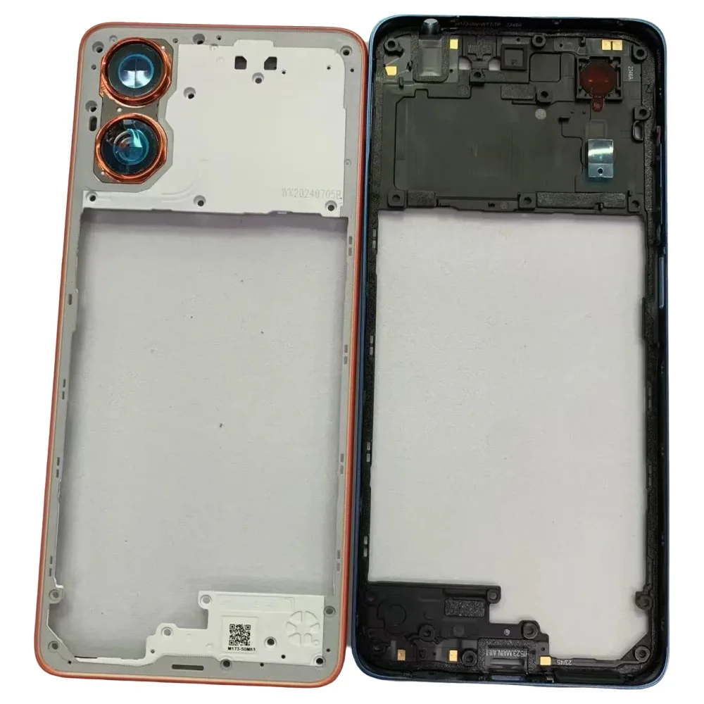 Cadre central pour Motorola MOTO G04 G04S, panneau de cadre central, panneau de boîtier arrière avec bouton latéral, pièce de rechange
