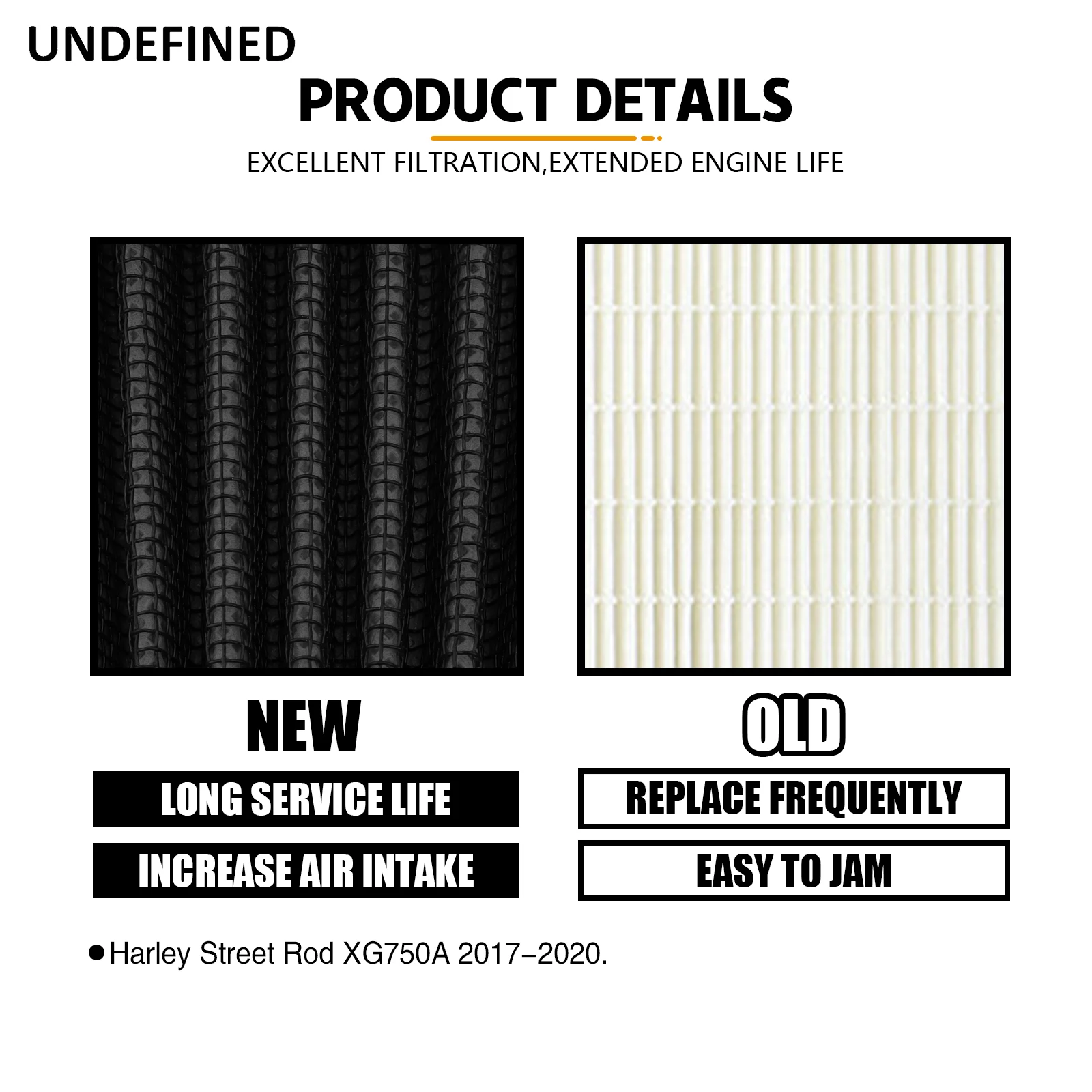 Air Filter Cleaner Intake Filter Kit For Harley Street Rod XG750A 2017-2020 Black Spike Aluminum Motorcycle Modified Parts