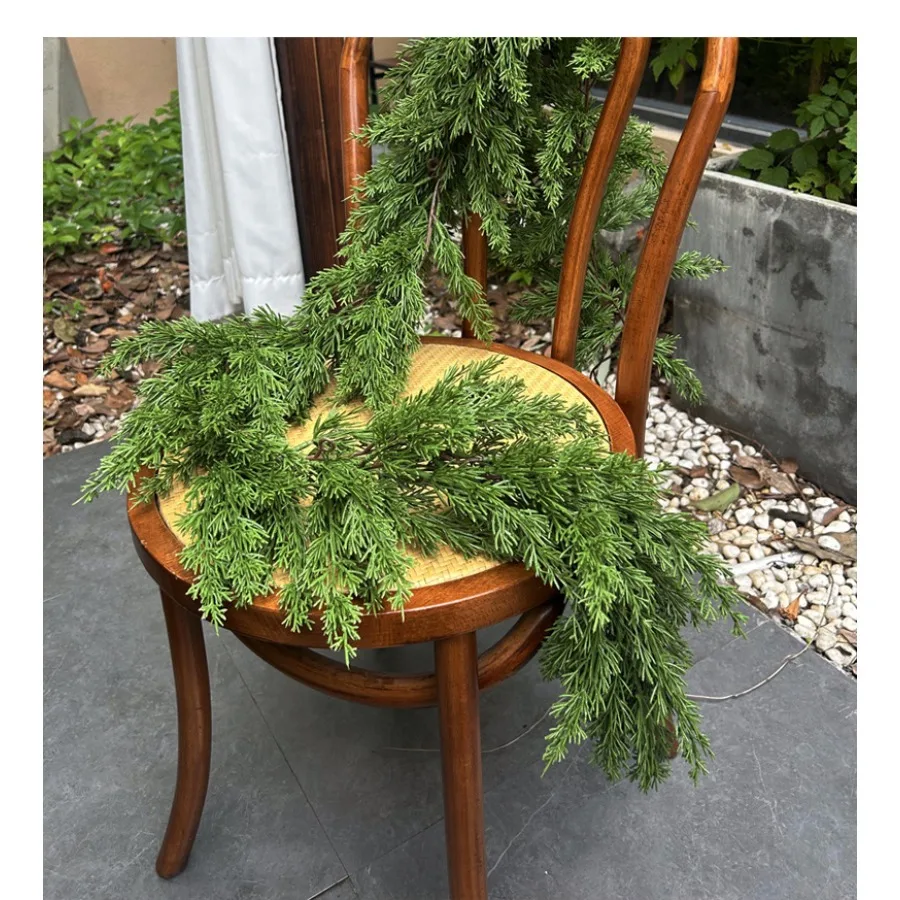 

Christmas pine cypress rattan artificial green plants Christmas Thanksgiving desktop wall home decoration outdoor fake rattan