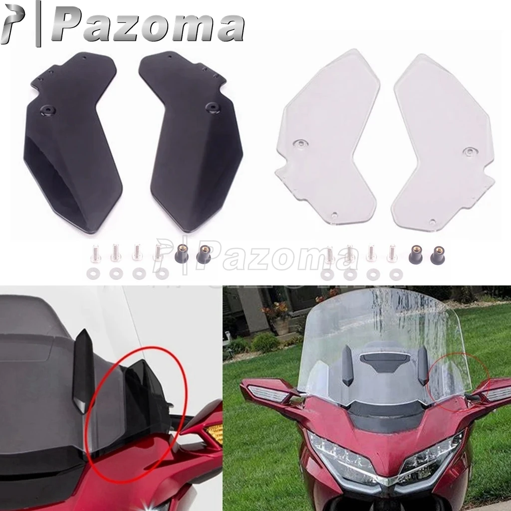 Clear/ Smoke/ Black Motorcycle Windshield Windscreen Wind Side Deflector For Honda Gold Wing  GL1800 2018 2019 2020 2021