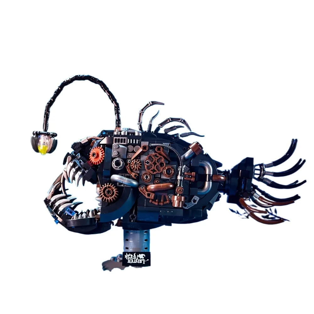 

Creative Technical Assembly Bricks Mechanical Lantern Fish MOC Building Blocks STEM Model Gift Adults Kids