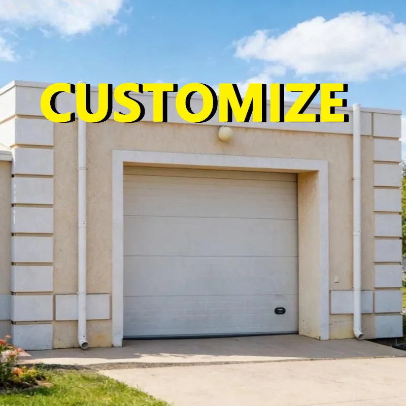 Any Size Custom Matte Black Minimalist Aluminum Garage Door Frameless One Piece Design Remote Auto Lift Modern Luxury Villa Door