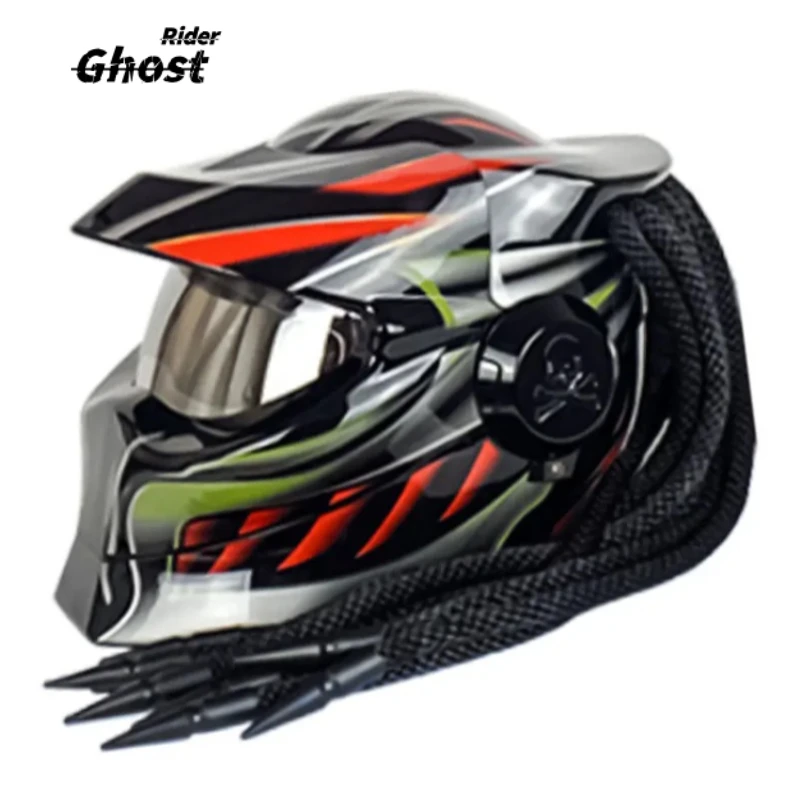 

Personalized Full-cover Predator Carbon Fiber Special-shaped Helmet Retro Motorcycle Sports Car Full-face Helmet