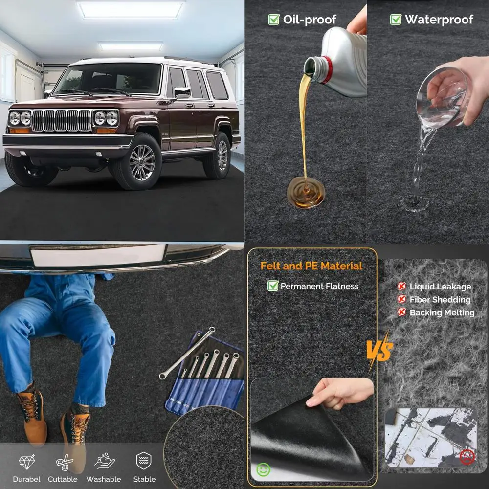 

Oil Absorbent Garage Floor Mat 22x8 Feet - Waterproof Mat for Car Underneath, Oil Drip Protection, Change Mat