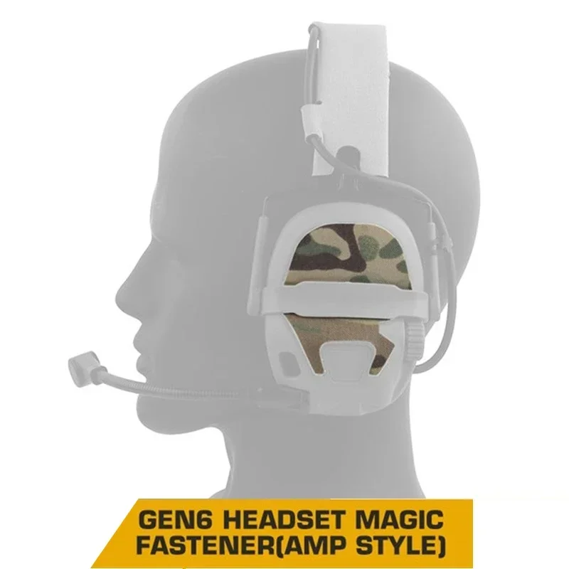 1pair GEN6 Tactical Headset Magic Fastener(AMP Style) ,Magic Patch for AMP Hunting Shooting Headphone Headset Magic Tape