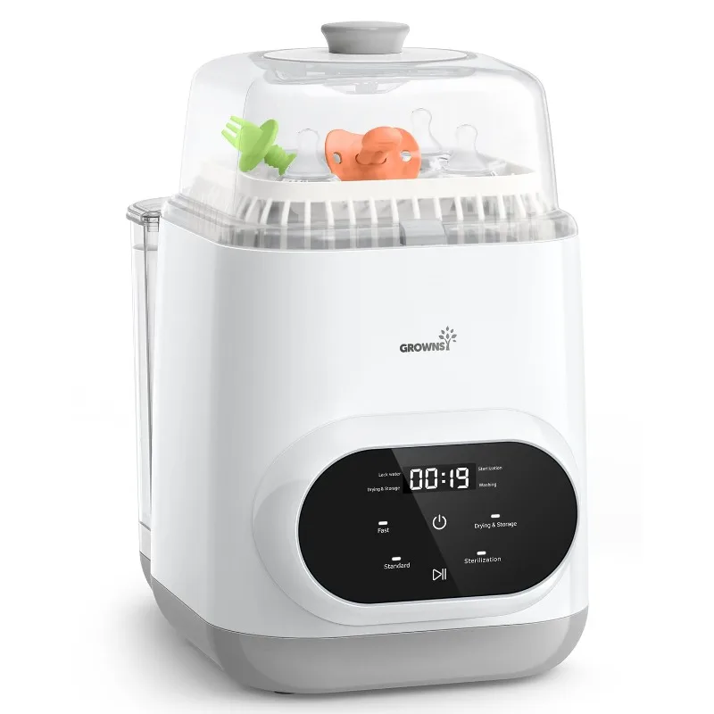 Grownsy EaseClean Şişe Yıkama Pro | Hepsi Bir Arada Şişe Yıkama Makinesi, Sterilizatör ve Kurutucu | Şişeler için Biberon Yıkama Makinesi