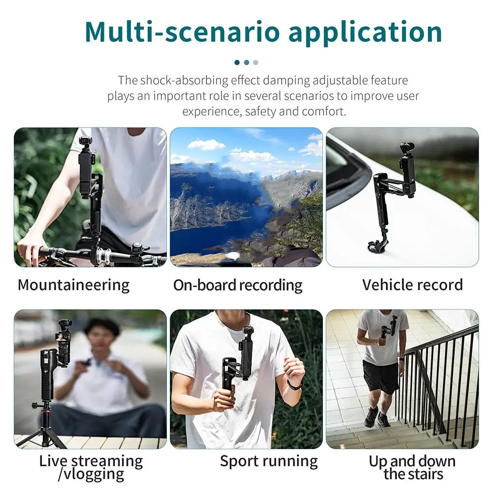 2024 STARTRC DJI Osmo 포켓 3 카메라 액세서리, 핸드헬드 스태빌라이저 완충기 암, 조정 가능한 Z축 댐핑 브래킷