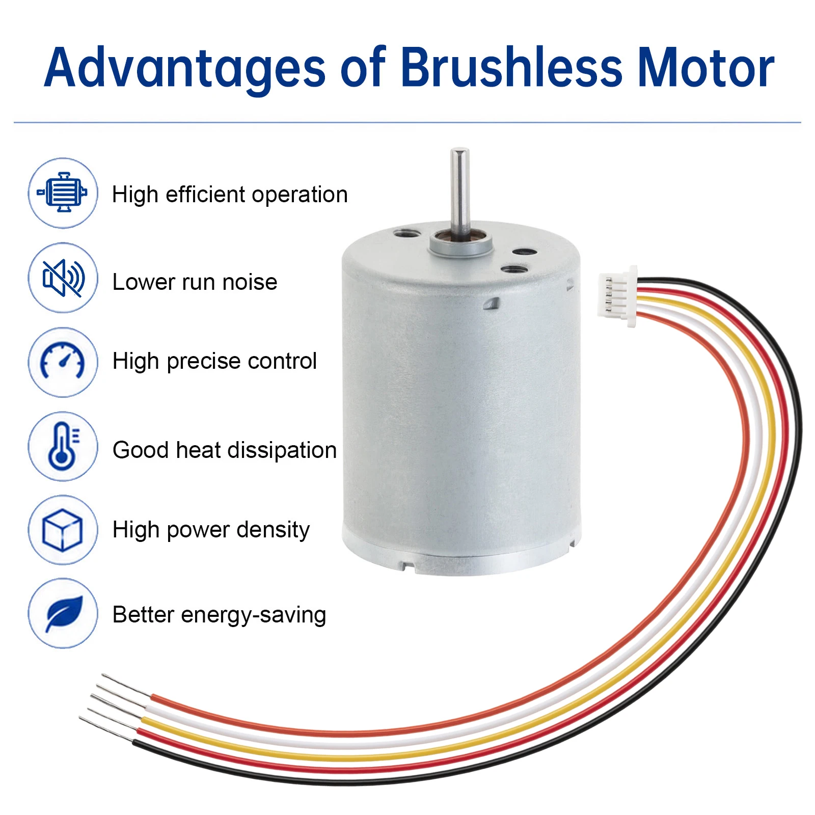 R2430 Brushless DC Motor with Controller 12V/24V 6000RPM High Speed BLDC Motor Mini Silent DC Motor for Smart Home / Equipment