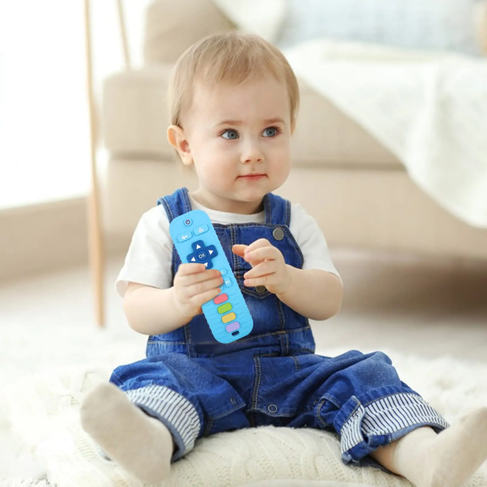 1PC Silicone Baby Toys TV Remote Control Shape Teether Toy BPA Free Silicone Teething Chewing Toy Sensory Baby Accessories