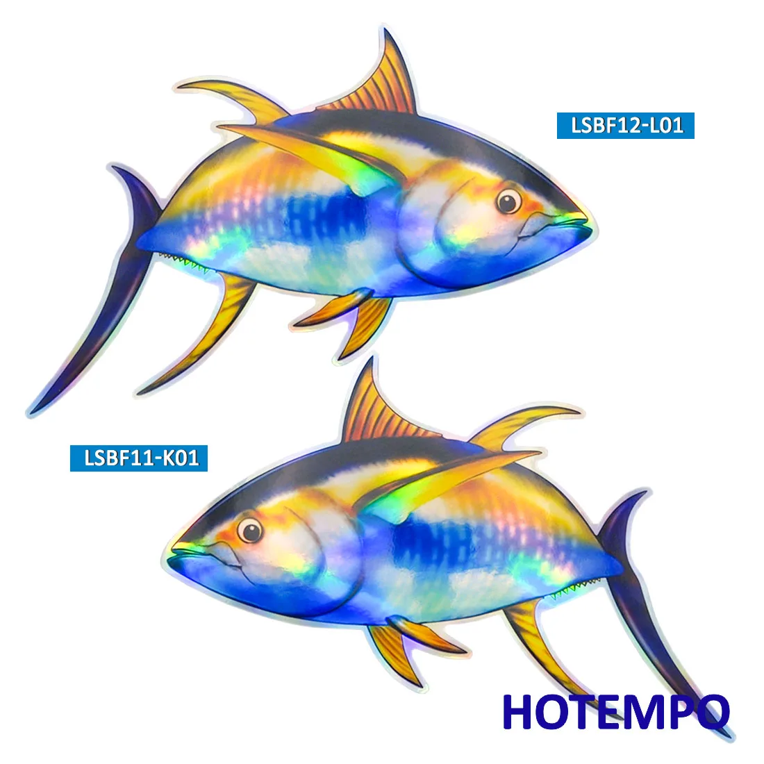 20cm Big Sea Fish Stickers Laser Glossy Style Bass Perch Fishing Trip for Fisherman Boats Laptop Luggage Car Waterproof Sticker