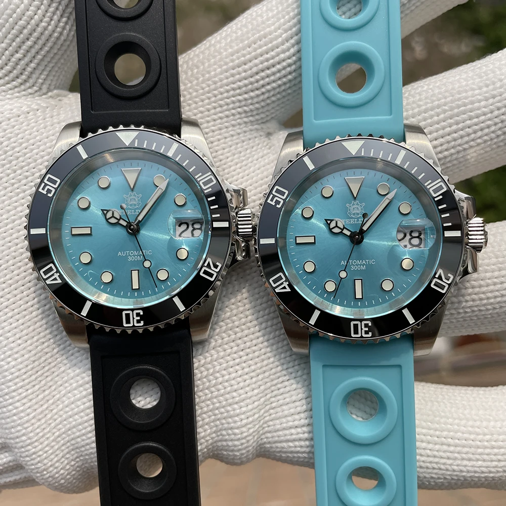 SD1953 New Arrival Turquoise Dial Ceramic Bezel 41MM 300M Waterproof NH35 Automatic Dive Watch for Men