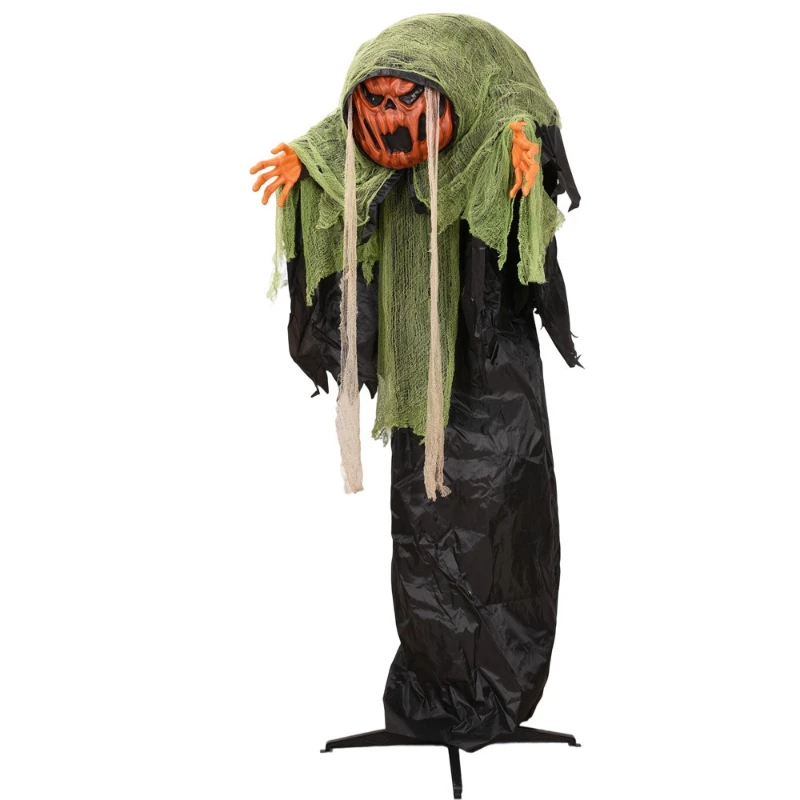 

Spot 1.7 meters Halloween electric big ghost swing pumpkin man haunted house secret room courtyard horror decoration props