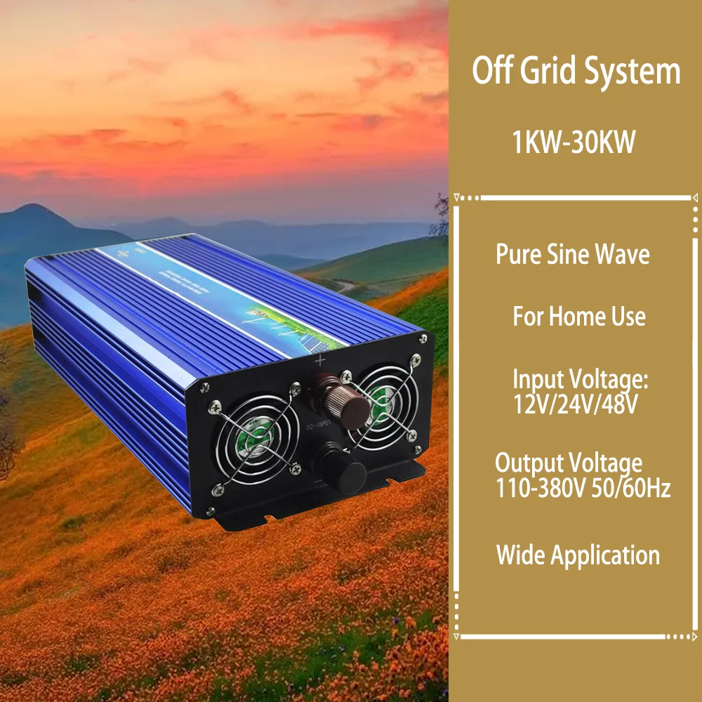 

Home Pure Sine Wave Output 3000W 6000W Off Grid Inverter 48V 24V DC to 110V 120V 220V 230V 240V AC Output Solar Wind Inverter