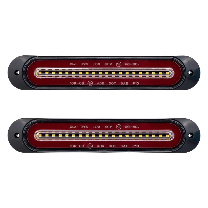 QM 68 LED Truck Tail Light Bright Turn Signal Brake Reverse Tail Light for 12-24V Truck Boats Snowmobile Trailer Pickup