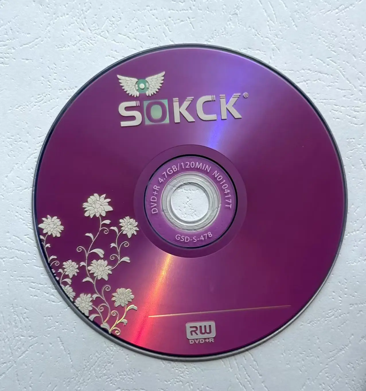 Wholesale 5 Discs Grade A x16 4.7 GB Blank Printed Pink Flower DVD+R
