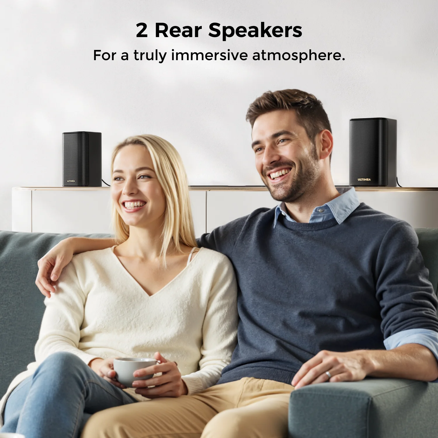 Barra de som ULTIMEA 5.1.2ch com Dolby Atmos, sistema de som surround para TV com 2 alto-falantes surround, barra de som para Smart TV, 2025