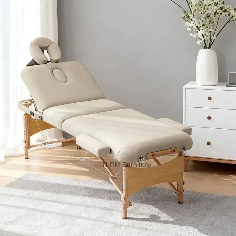 Table Trendy Italian Unique Design Style Luxury Massage Massage European Bed Classic Camillas Para Lashista Salon Furniture