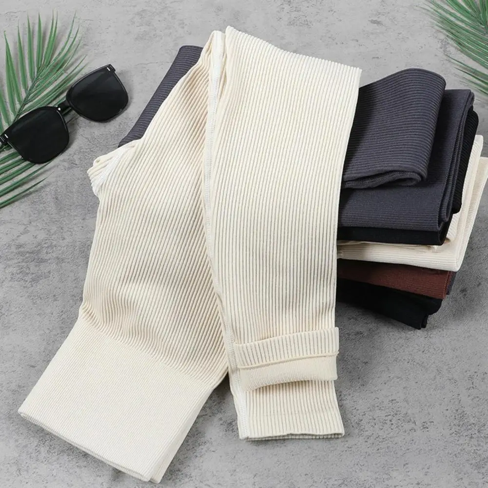 Comfortable Workout Pants High Waist Yoga Pants for Women Stretchy Trousers with Elastic Waistband Tight Fit Dance Workout