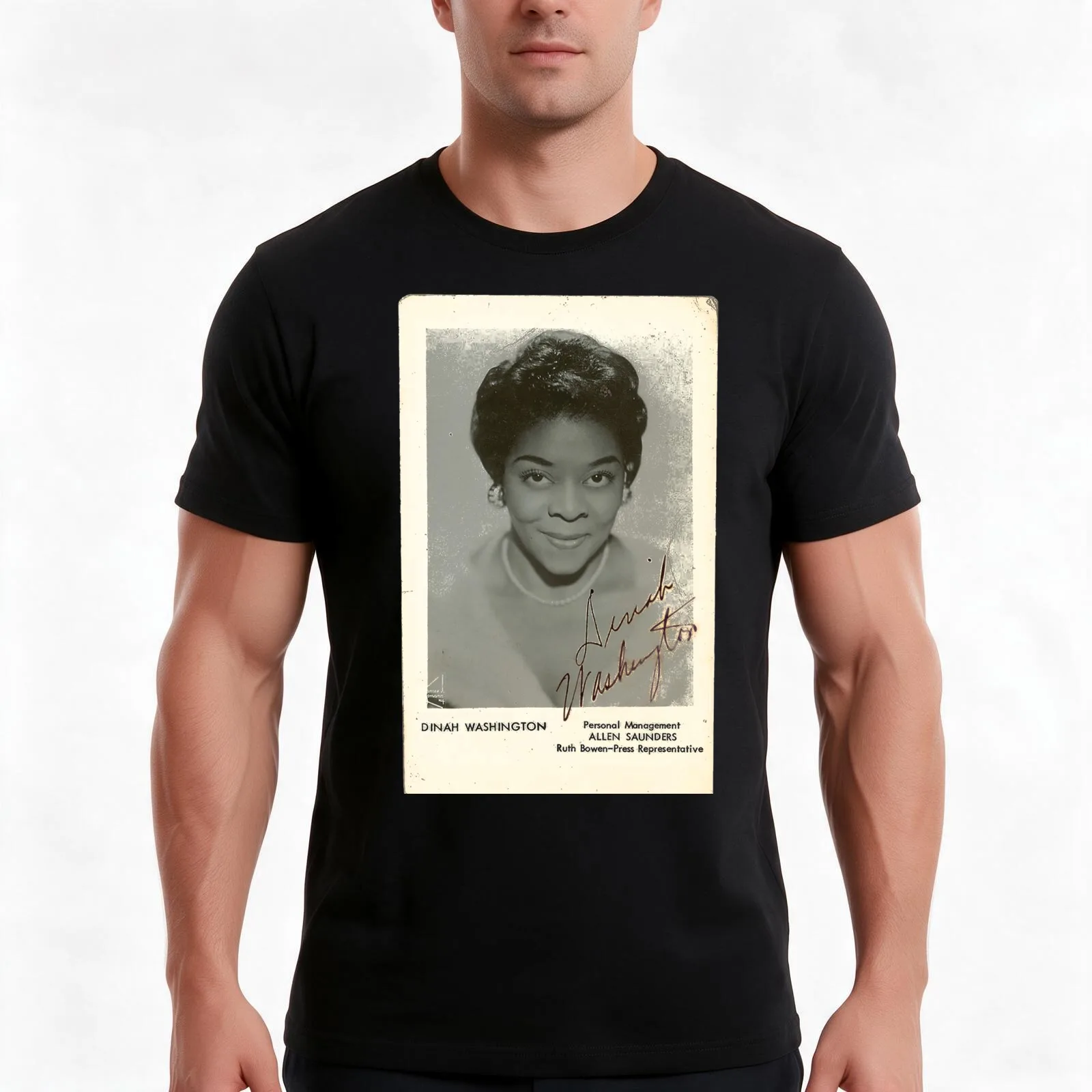 Dinah Washington T-Shirt, Summer Casual Cotton Tee, Oversized Streetwear Tops, Vintage Graphic Print, Loose Fit Short Sleeve