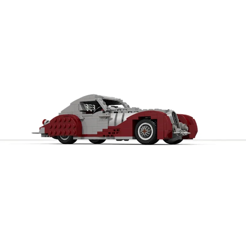 447 Stück MOC Talbot Lago T 150 SS Teardrop Coupe – Vintage Teardrop Design Display DIY Modell Bausteine Geburtstagsspielzeug Geschenk