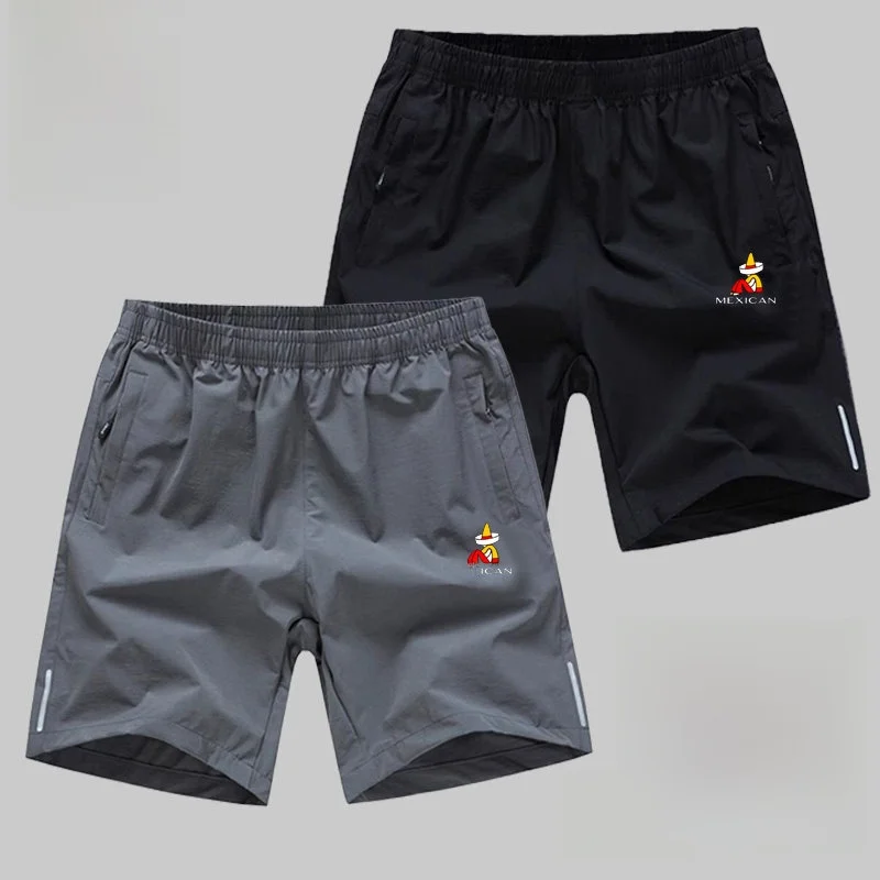 

Ice Silk Loose Fitn Men's orts Summer Casual Sports Qui Dry Knee-Length Faionable Urban Sle Polyester Fiber orts