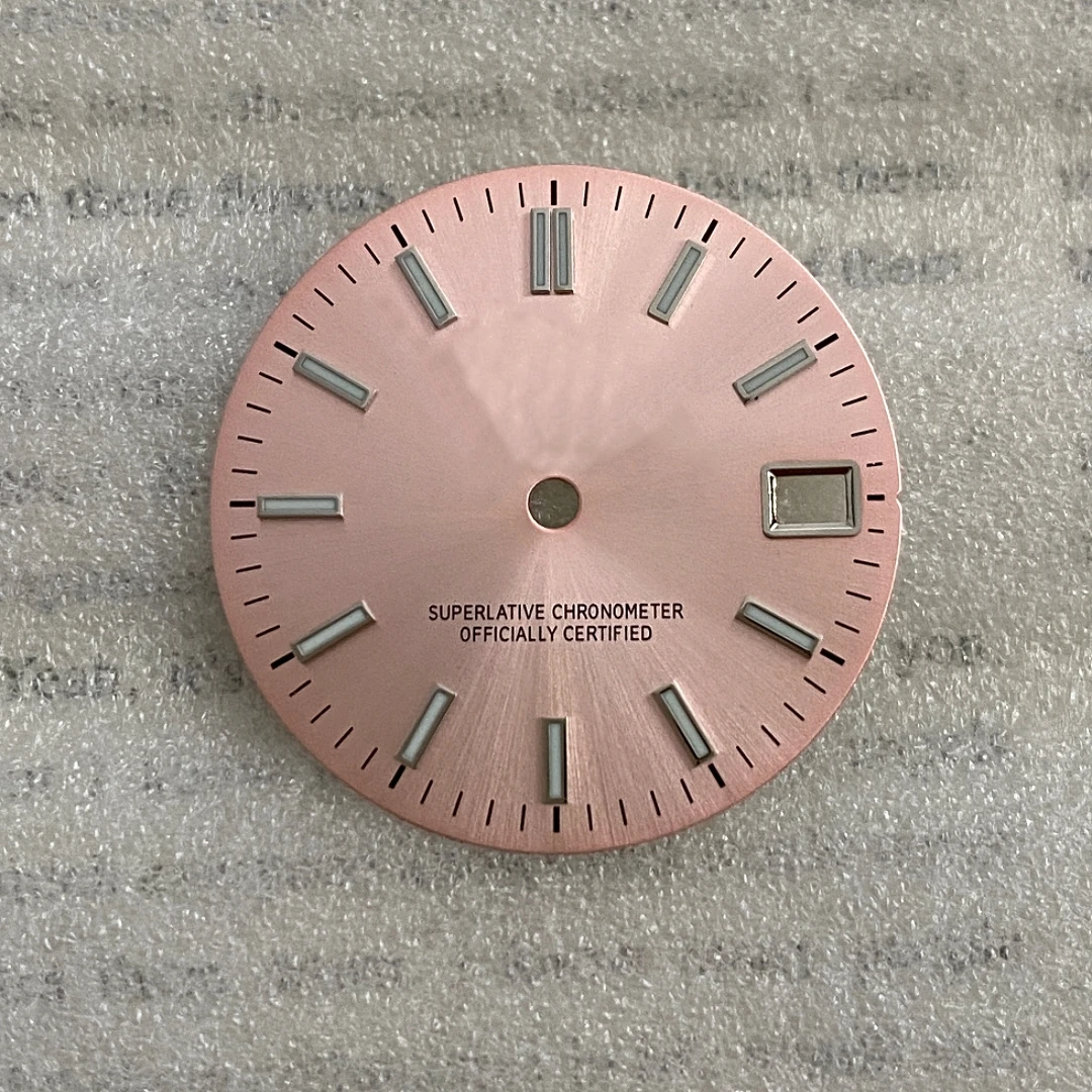 28,5 мм NH35 циферблат Sunburst nail S циферблат зеленый светящийся циферблат подходит для NH35 NH36 механизм модифицированные часы аксессуары