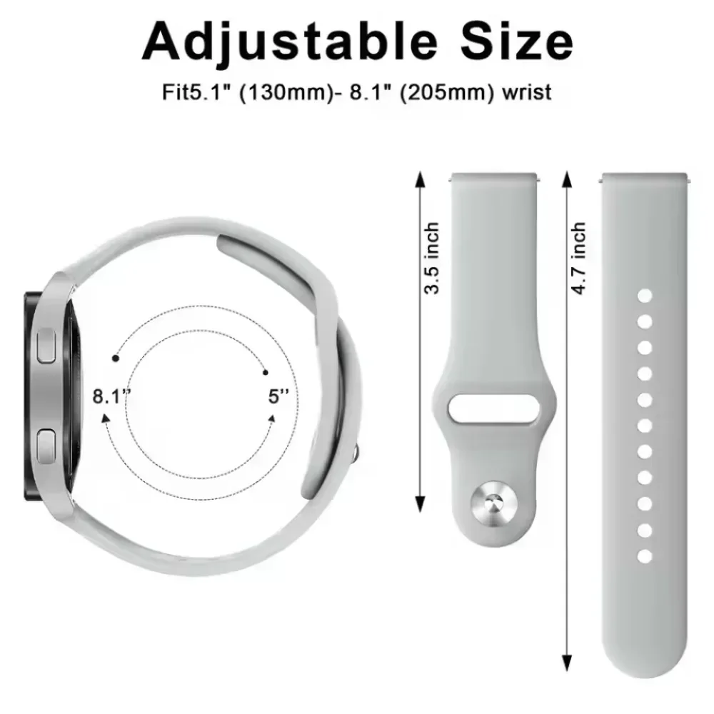 Amazfit Active 2/Balance 2/GTS 4 3/Cheetah、Amazfit Bip 6 5/GTR 4 3対応 20mm 22mm シリコンストラップ ラウンド型 スポーツ 耐久性 ブレスレット