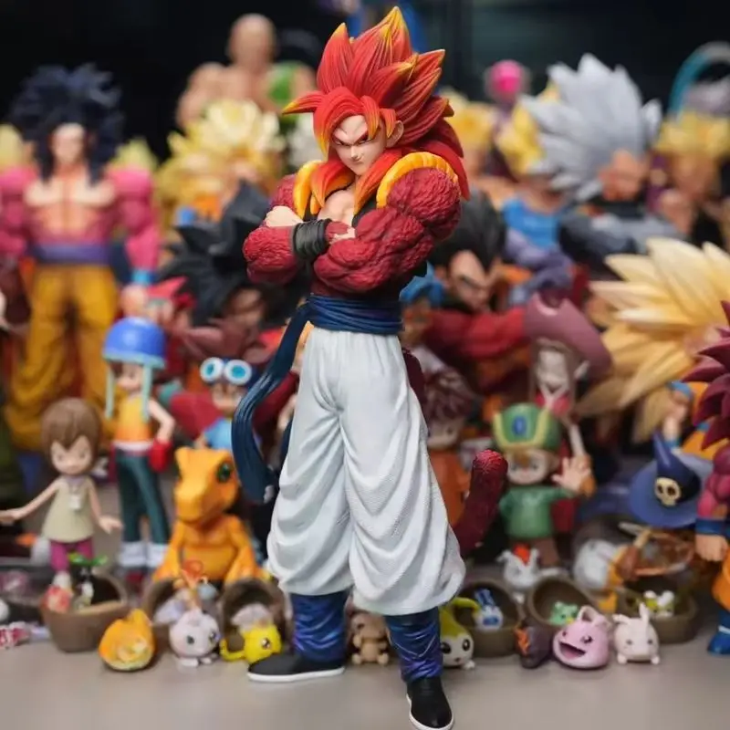 JG Studio Dragon Ball Z 32cm Anime Figure Ssj4 Gogeta Action Figure Gk Statue Collection Model Custom Desktop Ornaments Toy Gift