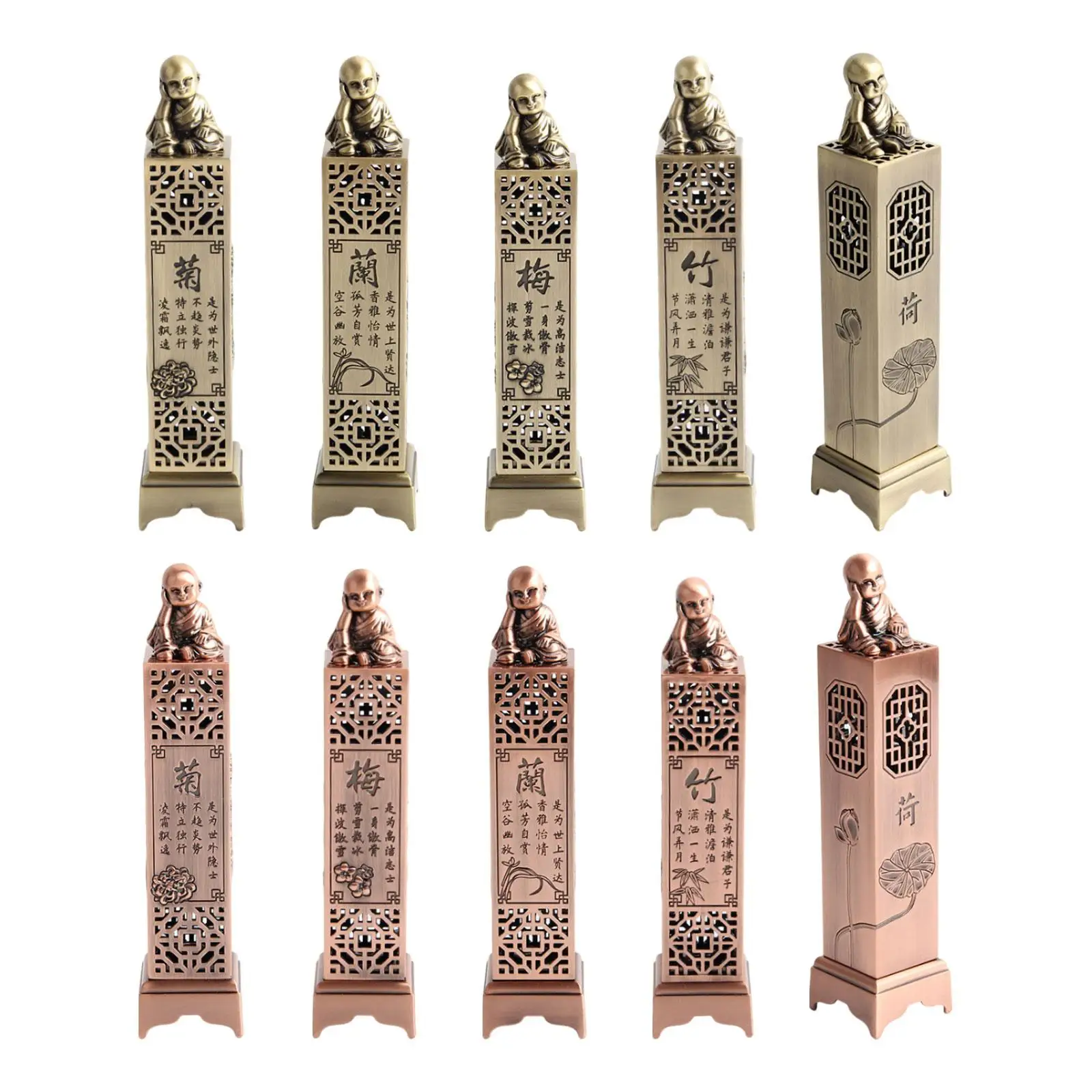 Burner Stand Carving Gifting Decorative Little Monk Candle Burner Holder for