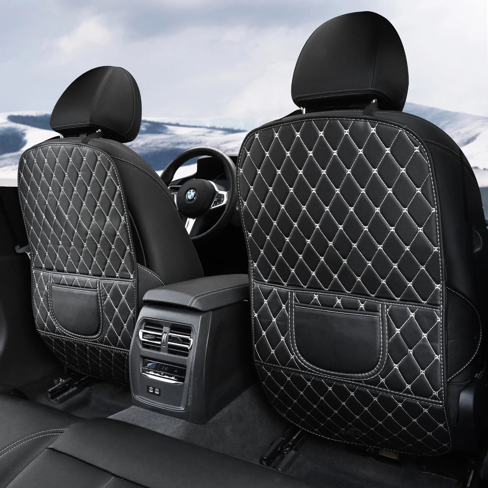 

Защитная накладка на спинку автомобильного сиденья из искусственной кожи, защита от ударов, грязи, детский автоаксессуар, защитный коврик для салона