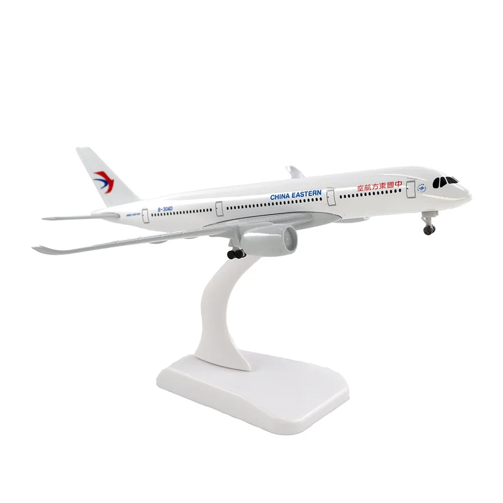 20cm Aircraft China Eastern Airlines Airbus A350 with Landing Gear Alloy Plane Model Toys  Gift for Collection