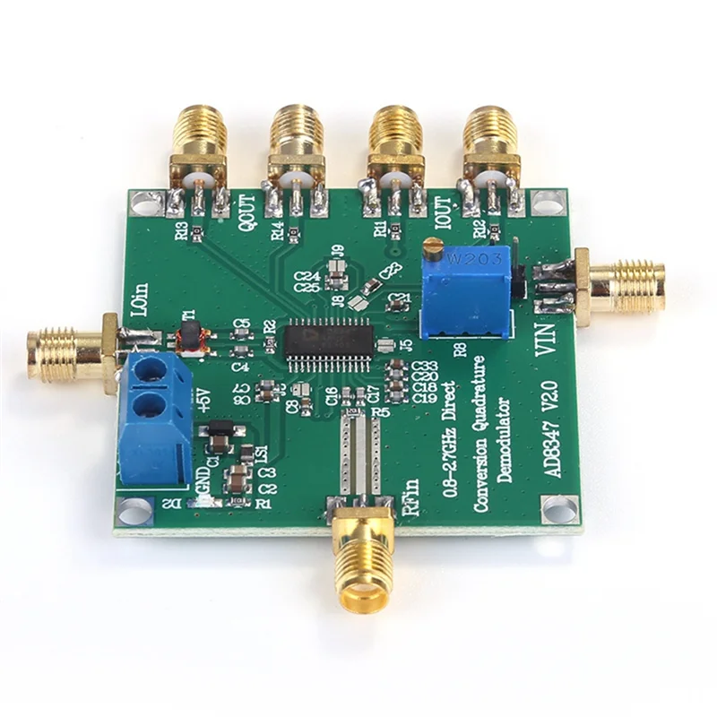 A99E-AD8347 RF Down-Conversion Broadband Quadrature Demodulator 800Mhz- 2.7Ghz IQ Signal Decoder