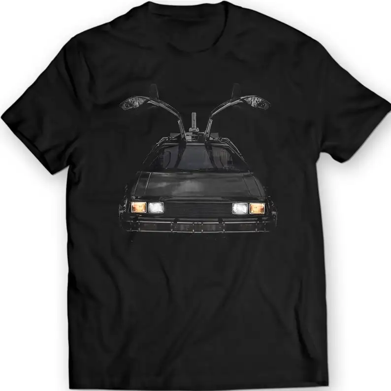 Time Machine DMC-12 Future T-Shirt Gift Idea Cotton Birthday Present Shirt